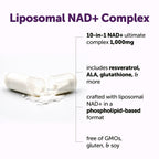 Micro Ingredients Liposomal NAD+ Ultimate Complex 1,000mg | 120 Veggie Capsules | NMN Pathway Formula | 10-in-1 with Resveratrol, Glutathione, & Astaxanthin | NAD Supplement for Women & Men