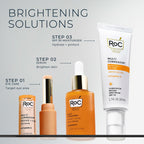 RoC Multi Correxion Revive + Glow Vitamin C Sunscreen Broad Spectrum SPF 30 Face Moisturizer (1.7 oz) with Retinol Eye Cream Packette