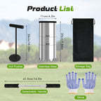 Somivrusa Portable Golf Hole Cutter 4" & 6" Golf Cup Digger, USGA-Standard Detachable Handle Stainless Steel Hole Digger for Backyard, Garden & Outdoor Golf Putting