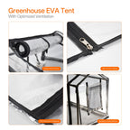 Bstrip Mini Indoor Greenhouse with Grow Light, Tabletop Seed Starting Tent