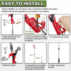 13ft Pole Saws for Tree Trimming, Lightweight Stainless Steel Tree Trimmers Long Handle Pruner, Tree Pruner Extendable, Manual Pole Cutter for Yard Garden Patios Trees Branches Cutting