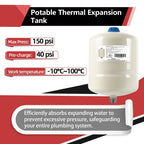 EFIELD Water Heater Expansion Tank, 2.1 Gallon, 3/4 in MNPT Connection, Thermal Pressure Protection, Safe for Potable Water,(TANK001)
