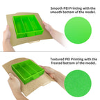 IdeaFormer-3D Smooth+Textured X2D P2S P1S PEI Build Plate Print Bed 257x257mm, Double Sided PEI Spring Steel Sheet Flexible for Bambu Lab X2D/X1/X1C/P1P/P1S/P2S/A1