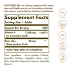 Solgar Vitamin C 1500 mg with Rose HIPS, 180 Tablets - Antioxidant & Immune Support - Overall Health - Supports Healthy Skin & Joints - Non GMO, Vegan, Gluten Free, Dairy Free, Kosher - 180 Servings