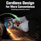ZFULVO Cordless Brush Angle Grinder Kit, 19500rpm Mini Electric Angle Grinding Tool with 2pcs 16.8V 2000mAh Batteries and 6-Cutting Discs, Grinder Handheld Cutter for Metal Wood