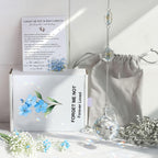 Althgr Miscarriage Memorial Suncatcher Gifts for Mothers Dad, Handmade Forget Me Not Baby's Breath Pressed Flower Miscarriage Ornament, Bereavement Remembrance Gift for Loss of Baby (Blue White)