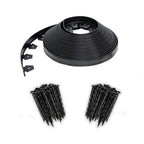 EasyFlex No-Dig Landscape Edging with BONUS Anchoring Spikes, 1.5 in. Tall Straight Top Plastic Garden Border, 100 Foot Kit, Black