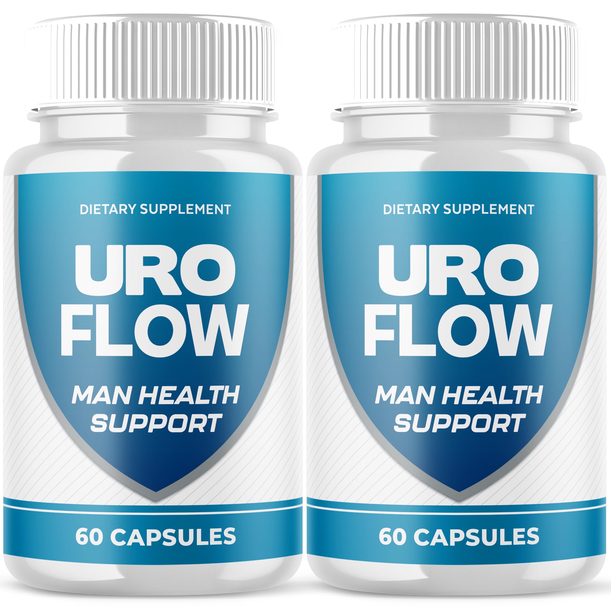 (2 Pack) URO Flow Capsules, UroFlow Pills for Men with All Natural Ingredients, Advanced Formula Men's Health and Wellness Pill, Maximum Strength Multivitamin Formula Supplement (120 Capsules)