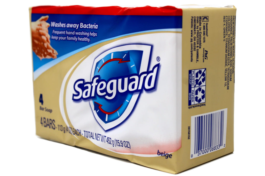 Safeguard Antibacterial Hand Bar Soap 4 Oz, 4 Bars Each, Pack of 8, (32 Total Bars)