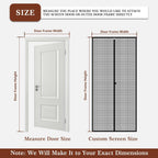 Yotache Custom Magnetic Screen Door, Reinforced Polyester Mesh with Full Frame Hook&Loop Strip for Patio, Balcony, Front Door