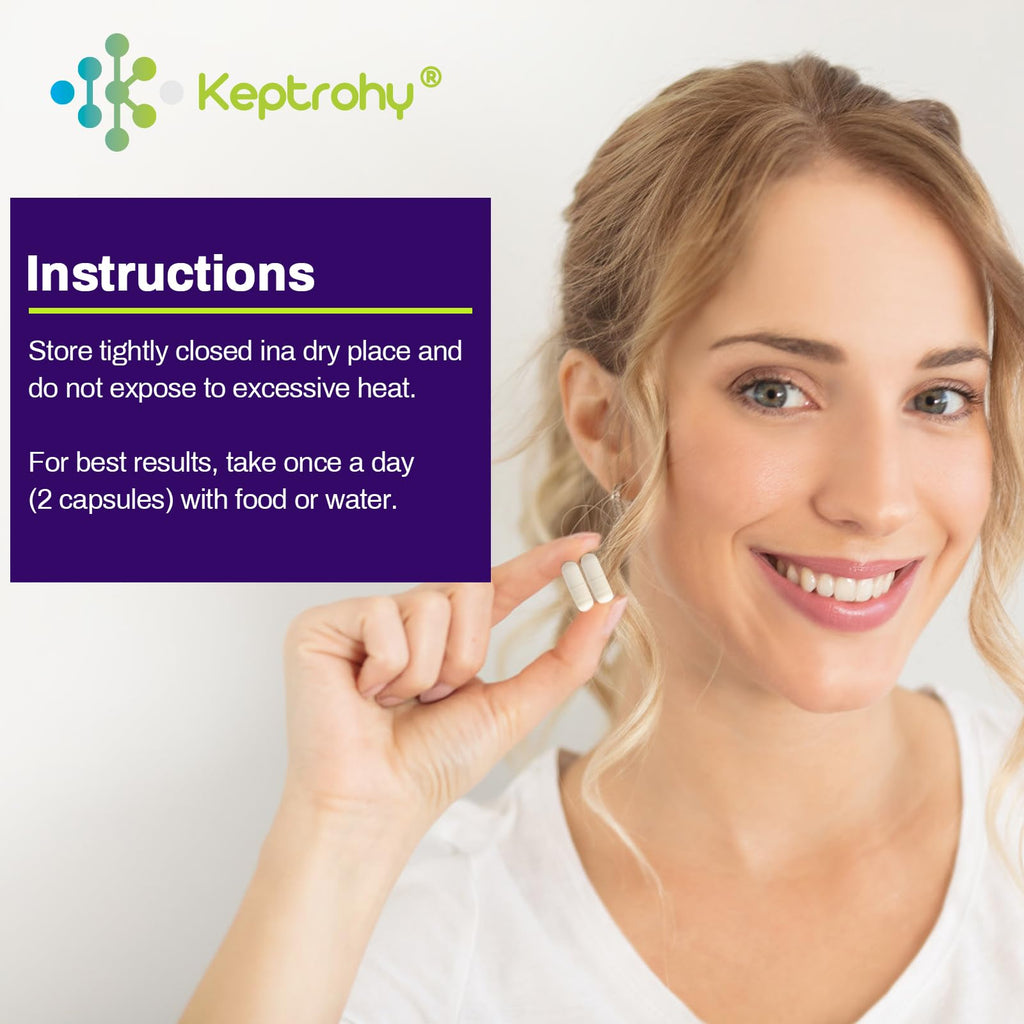 Keptrohy 300 Billion AFU Akkermansia Probiotic for Women & Men, Akkermansia Muciniphila for More Akkermansia Production, Digestive, Gut & Immune, Gut Digestive Lining Function, 60 Count