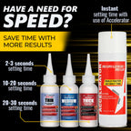 STARBOND CA Glue with Activator Kit – Thin, Medium & Thick 2 oz Bottles with 6 oz Accelerator – Premium Cyanoacrylate Super Glue Bundle for Woodworking, Woodturning, Hobby Models Crafts & 3D Printing