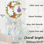 Suncatcher - Amethyst Moon Crystal Sun Catcher Window Hanging