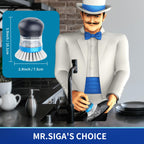 MR.SIGA Soap Dispensing Palm Brush, Kitchen Brush for Dish Pot Pan Sink Cleaning, Pack of 2, Navy/Blue