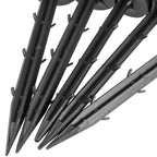 300 Pack 4 Inches Plastic Garden Landscape & Garden Spikes, Black Garden Stakes Anchors Spikes with Barbs, Plastic Landscape Anchoring Spikes for Holding Weed Barrier, Lawn Edging, Turf, Tent, Tarp