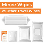 Impossibly Compact Travel Wipes - 99.5% Water - Safe for Sensitive Skin & Hypoallergenic, Resealable, Thick & Durable - For Adults, Kids & Baby Care - Unscented, 60 Pack Total 360 Wipes