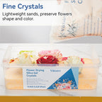 10.4 LBS Silica Gel Flower Drying Crystals, Reusable Color Indicating Flower Drying Silica with Airtight Container and Brush, DIY Wedding Bouquet Flower Preservation Kit, Fine Bead Size<1mm