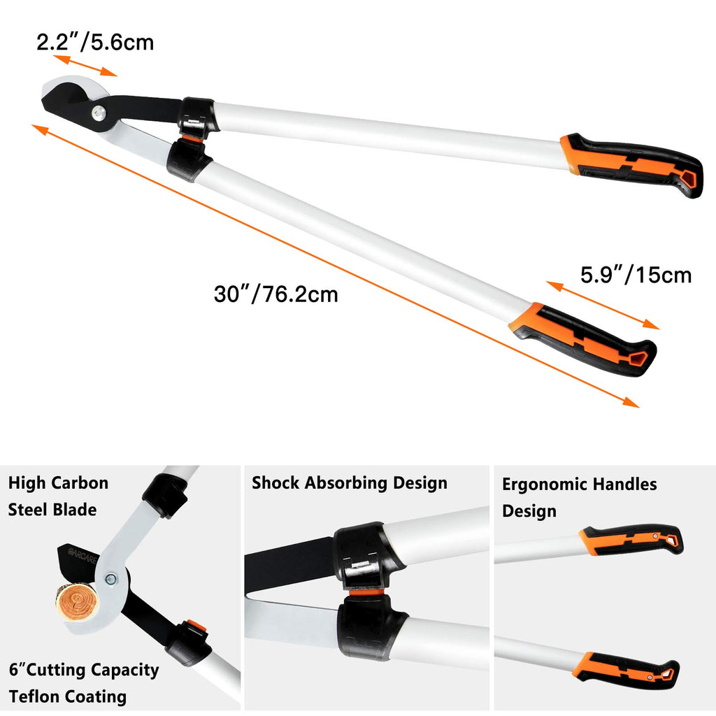 GARCARE Hedge Clippers Pruning Shears 4 in 1 Set Garden Pruning Tool Set