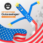 Mkevi 6ft Sky Air Puppet Dancer Inflatable Waving Tube Man with Blower - Wacky Waving Wind Flying Dancing Tube Guy for Business Promotion Stand Out Advertising