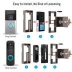 Anti Theft Ring Doorbell Mount: Metal Ring Apartment Door Mount Blink Doorbell Camera Holder No Drill - Renter Friendly Ring Doorbell Mount No Damage