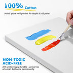 GOTIDEAL Canvas for Painting, 14 Pcs Muti Pack Stretched Painting Canvas