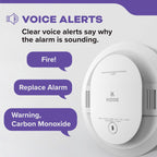 Kidde Smoke and Carbon Monoxide Detector, AA Battery Powered, with Voice Alerts, LED Status Lights, 85 dB Alarm, 5 inches, 30CUDR-V, 1 Pack