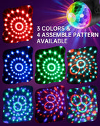 Luditek 2-Pack Portable Sound Activated Party Lights Indoor, Battery Powered/USB Dj Disco Ball Strobe Lights for Car Room, Adults Gifts, New Years Eve Party Supplies 2025 Christmas Decorations