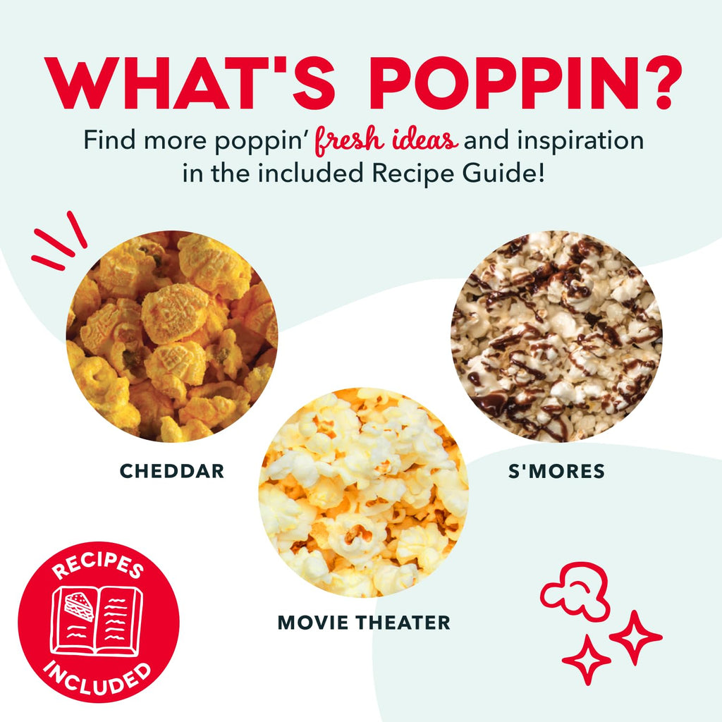 Dash Fresh Pop Popcorn Maker, Electric Hot Air Popper, 16-Cup, Aqua