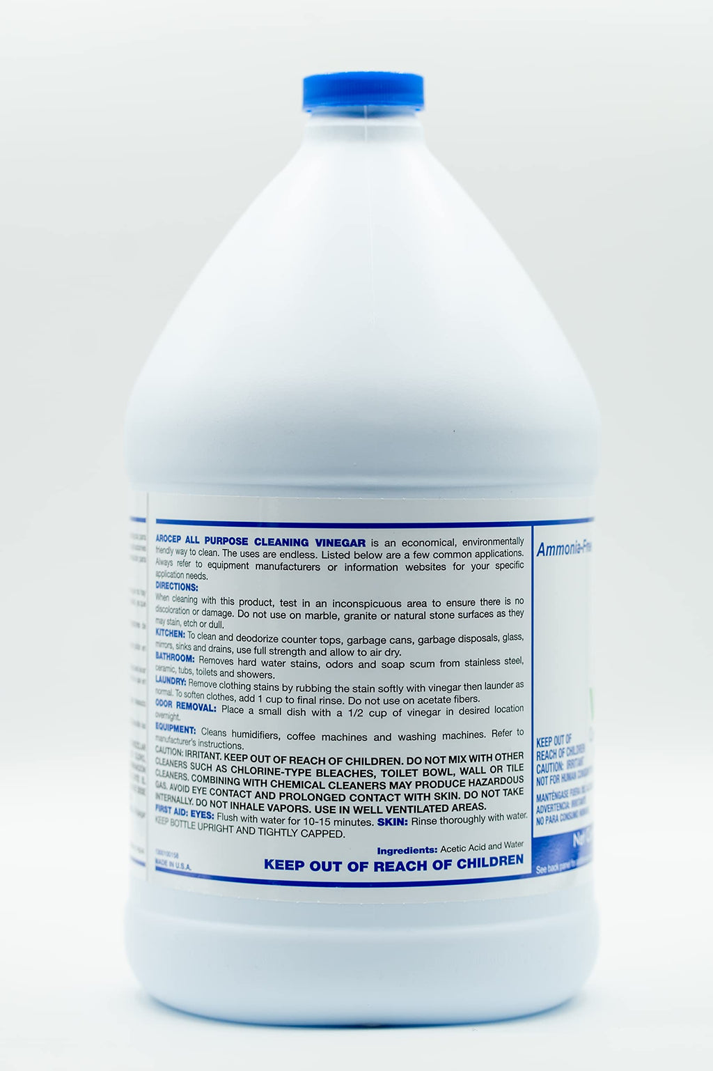 CPDI All-Purpose White Vinegar Cleaning Solution, 1 Gallon, Multi-Surface Cleaner for Hard Water Stains, Bathroom and Kitchen Surfaces, and Clothes, Effective Deodorizer
