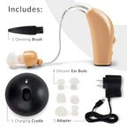 MSA PRO Sound Amplifier, Amplifies Sound by 30 Times, Up to 20 Hours Continuous Use, Lightweight, Nearly Invisible, Adjustable Volume, Fast Charging, Nude, 1ct