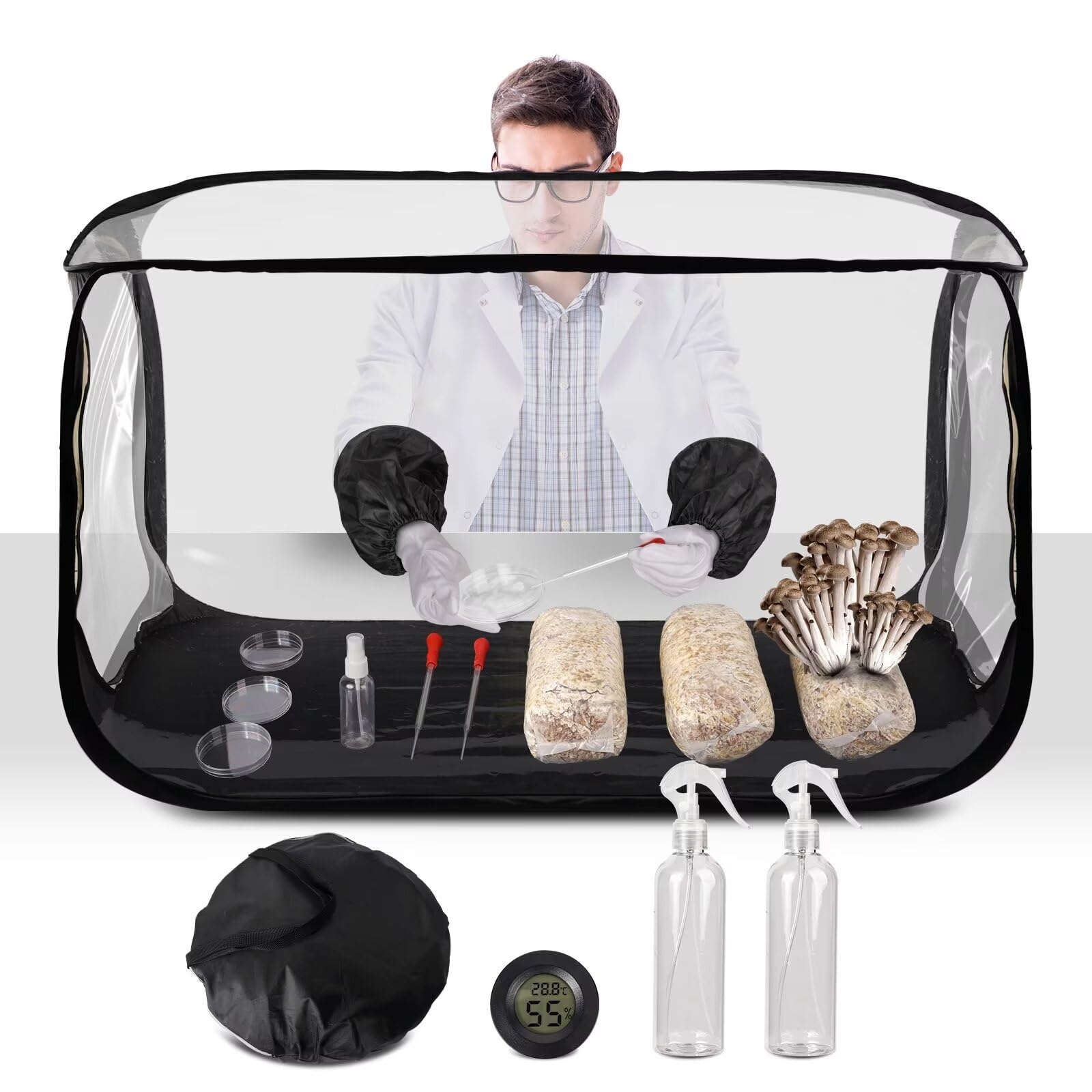 Salcod Large Still Air Box Mushroom Grow Tent, 38" x 20" x 25"