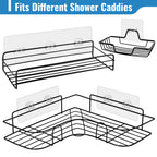 EILKBLA 15 Pack Shower Caddy Adhesive Replacement - Strong No Drilling