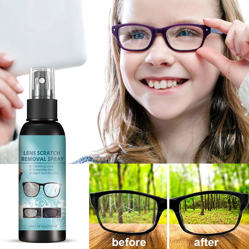 ROWPOZ Eye Glass Cleaners Spray, 2025 New Lens Scratch Remover for Eyeglasses 100ml Lens Cleaners Spray for Eye Glasses, Screen & Travel Essentials (1PC)