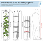 DEVISEFUN 6.6ft 100% Metal Obelisk Trellis for Climbing Plants Outdoor