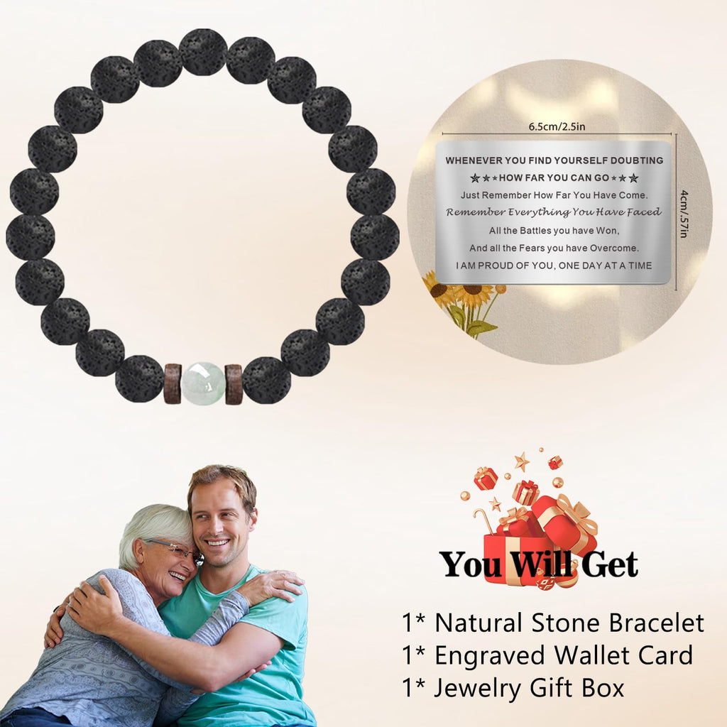 TOLOWOBK Sobriety Gifts for Men Women Sober Anniversary Month & Year NA Recovery Addiction Gifts Alcoholics Anonymous Milestone AA Cards Beaded Bracelets Valentines Day Easter Christmas Gifts for Him