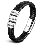 ThermoThrill Fathers Day Bracelet Gifts Custom Bracelets with 1-6 Beads Dad Gifts Customized Mens Bracelet Personalized Gifts for Men Husband