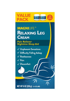 MagniLife Relaxing Leg Cream, 4 Oz (2 Pack), Fast-Absorbing Topical Moisturizing Cream with Lavender & Magnesium, Non-Greasy, Bedtime Body Care
