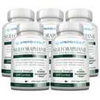 Approved Science Sulforaphane Delayed Release Capsules - 200mg Broccoli Seed Extract (BroccoRaphanin), 300mg Broccoli Powder - Vegan Sulforaphane Supplement - Pack of 5