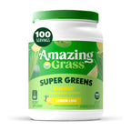 Amazing Grass Green Superfood Energy: Super Greens Powder & Plant Based Caffeine with Green Tea, Beet Root Powder & Flax Seed, Lemon Lime, 100 Servings (Packaging May Vary)