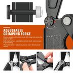 iCrimp Wire Rope Crimping Tool, Wire Rope Swager, Fishing Lines Crimping, for 1/64-inch to 3/16-inch Aluminum Oval Sleeves, Stop Sleeves, Loop Sleeves and Ferrules