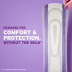 Poise Ultra Thin Incontinence & Postpartum Pads for Bladder Leaks, 7 Drop Ultra Absorbency, Long Length, 66 Count (3 Packs of 22), Packaging May Vary
