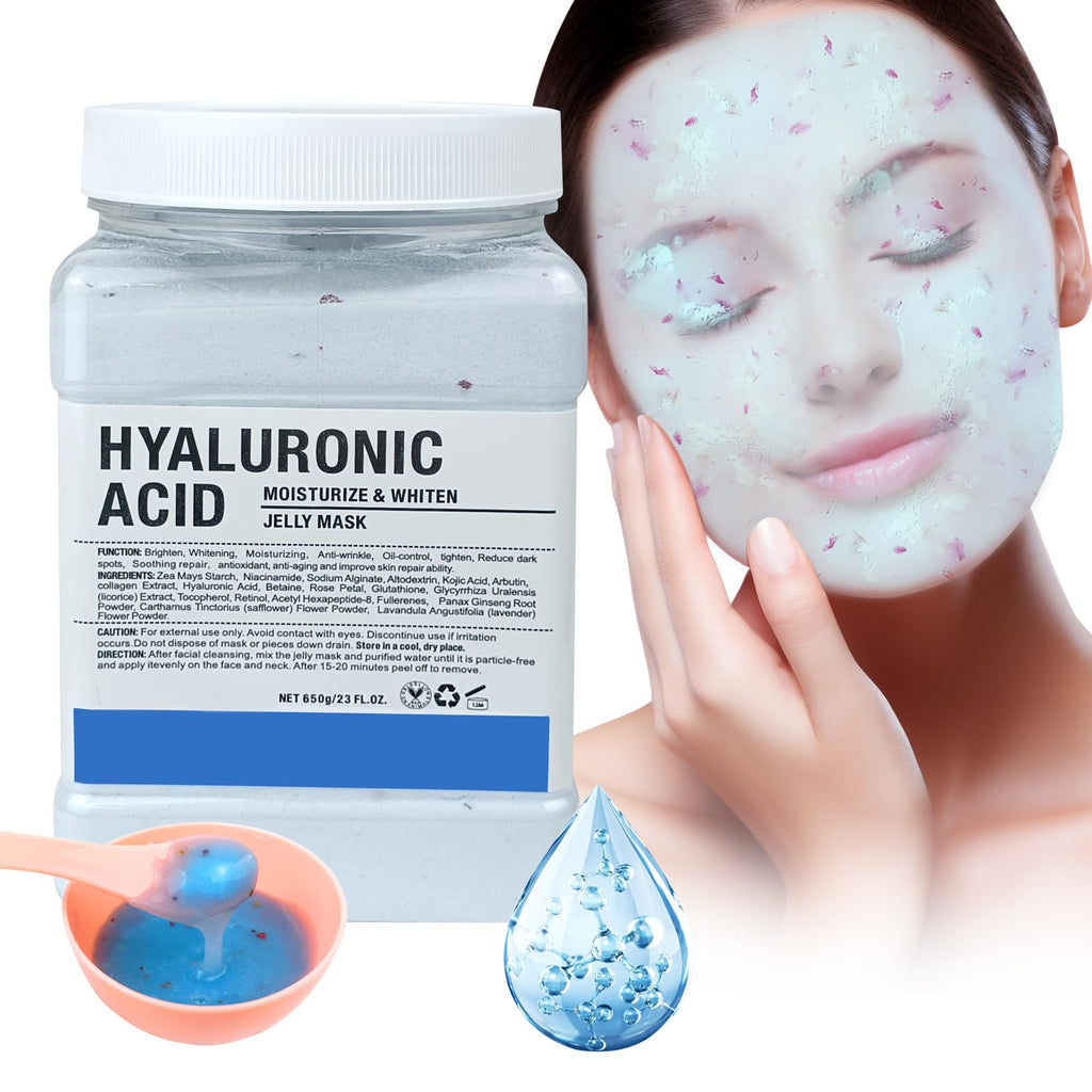 Angeland Jelly Mask for Facials Professional, Hydrating & Moisturizing Peel-Off Natural Gel Face Mask SkinCare, Professional Spa Use Jelly Face Masks, Deep Hydration & Glow 23 Fl Oz (Hyaluronic Acid)