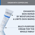 Uriage Bariéderm-CICA Multi-Purpose Restoring Cream with Copper-Zinc & D-Panthenol, Enhances Skin Repair, For All Ages & Skin Types, Fragrance-Free