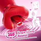 Vibrator Adult Sex Toys for Women - Sovokn 5IN1 Mouth Sucking Vibrator Rose Sex Toy, 10 Tongue Licking, 3 Auto & 1 Manual Sucking Adult Toys New APP, Anal Clit Nipple Vibrators Female Couples Sex Toys