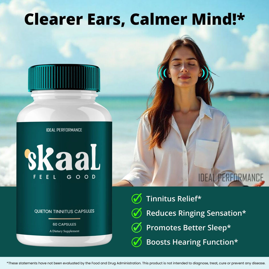 IDEAL PERFORMANCE Skaal Tinnitus Capsules - Maximum Strength, All Natural Ear Health Support Reviews (3 Pack)