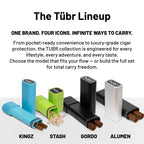 TUBR Kingz Premium Storage Unit - Odor Proof, Airtight, Waterproof Case for 4 Pre-Rolls, Cigarillo - Portable Crush-Resistant BPA-Free Container, Carrying Storage for Travel, Parties, Daily (Raven)