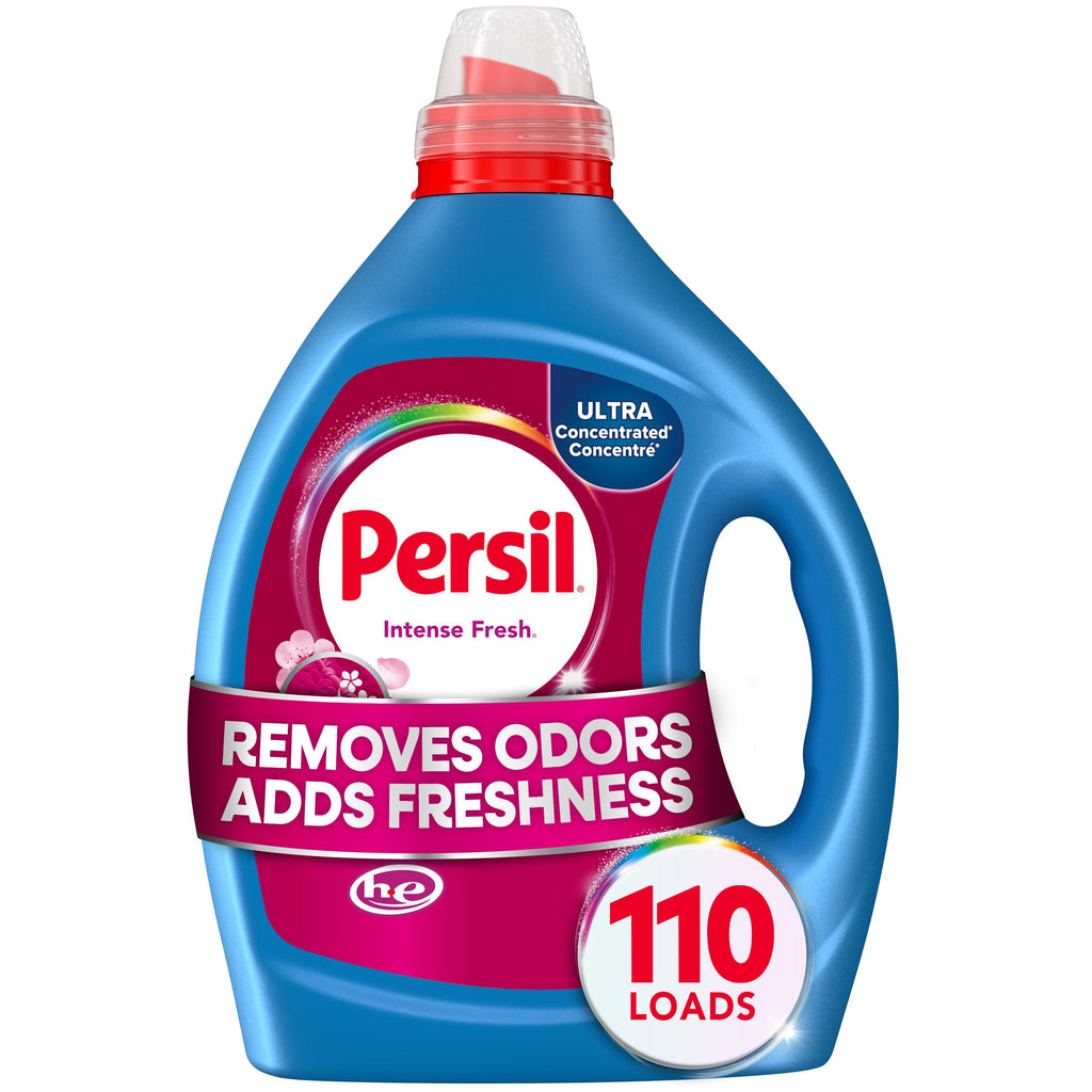 Persil Intense Fresh Everyday Clean Laundry Detergent Liquid, 82.5 Fl Oz, 110 Loads, Ultra Concentrated Laundry Soap, Deep Cleaning & Lasting Freshness, All Water Temperatures, HE Safe