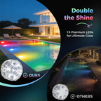 BITIWEND 2026 Upgraded Submersible LED Pool Lights with Remote, 10 LEDs IP68 Waterproof Floating Lights Battery Powered Lights for Hot Tub, Spa, Vase, Pond, Decoration, Party (4 Pack)
