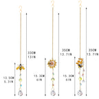 3 Pack Crystal Bee Honeycomb Suncatcher Hanging Window Garden Decor