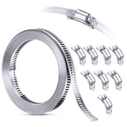 Steelsoft Stainless Steel Worm Gear Hose Clamp Assortment Kit, Cut-To-Fit